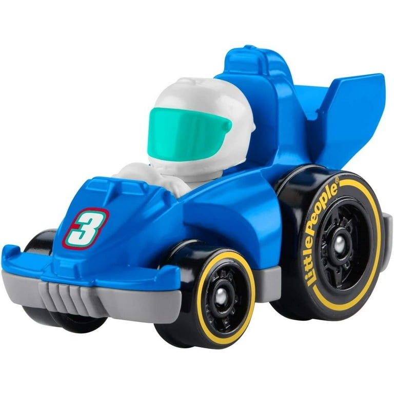 Fisher-Price Little People Wheelies Race Car - Toddler's Toy, Blue
