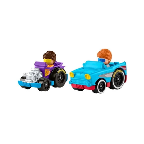 Fisher-Price Little People Wheelies Race Car Play Vehicles, 2 Count, Age 2+