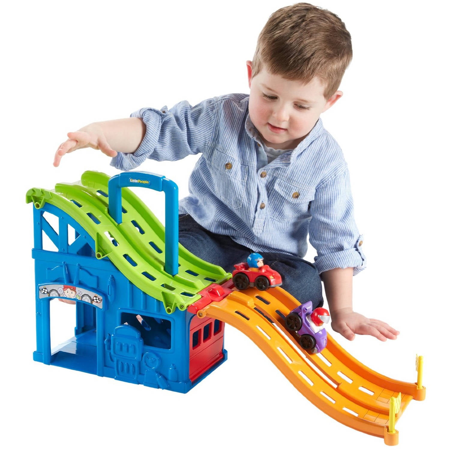 Fisher-Price Little People Wheelies Race and Chase Carrier