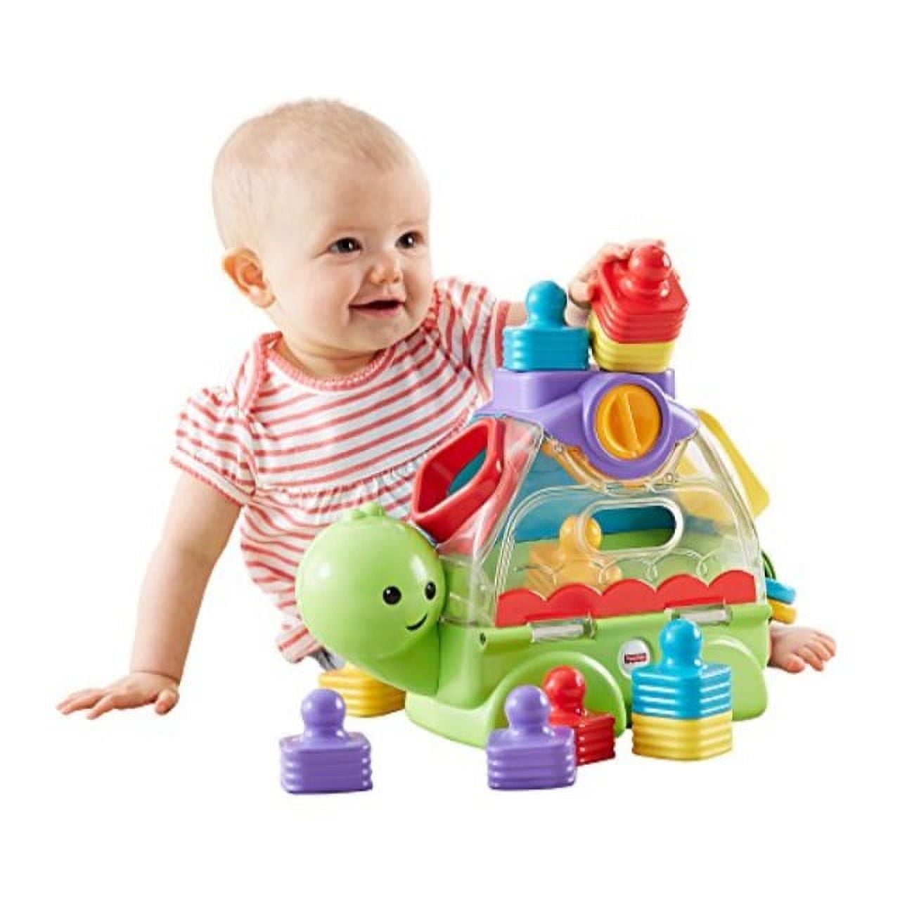 Fisher Price Little Stackers Sort 'N Spill Turtle - Walmart.com