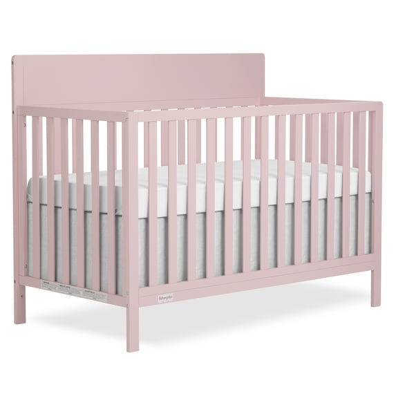 Fisher-Price Meadowbrook 4-in-1 Convertible Baby Crib by Dream On Me, Pink