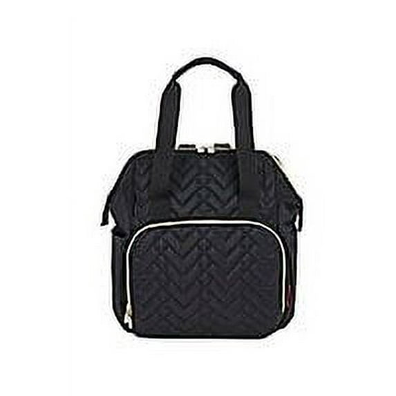 Fisher-Price Multi-Pocket Diaper Bag with Changing Pad, Midnight Black