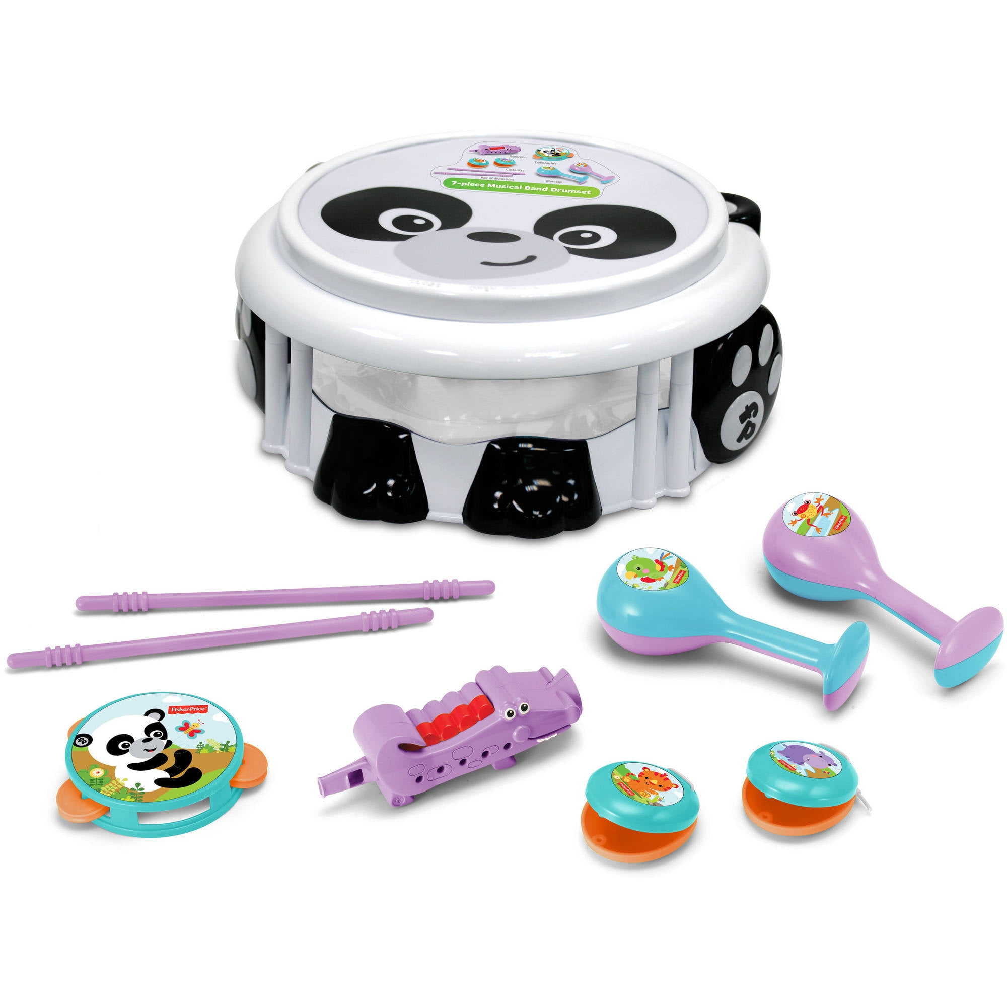 Fisher Price Music Panda Musical Band Drumset