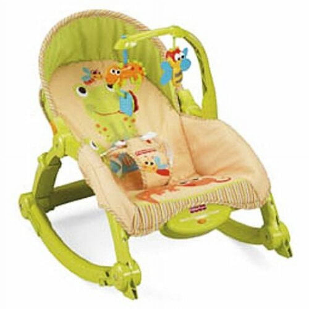 Fisher-Price Newborn-To-Toddler Portable Rocker, Green & Orange - image 1 of 6