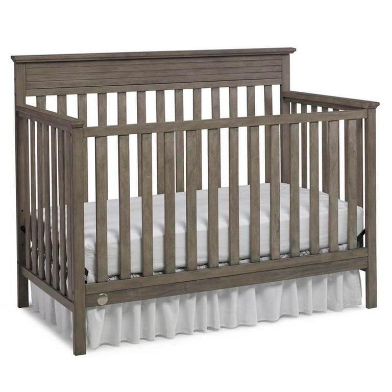 Fisher Price Newbury 4 in 1 Convertible Modern Baby Nursery Crib Vintage Grey
