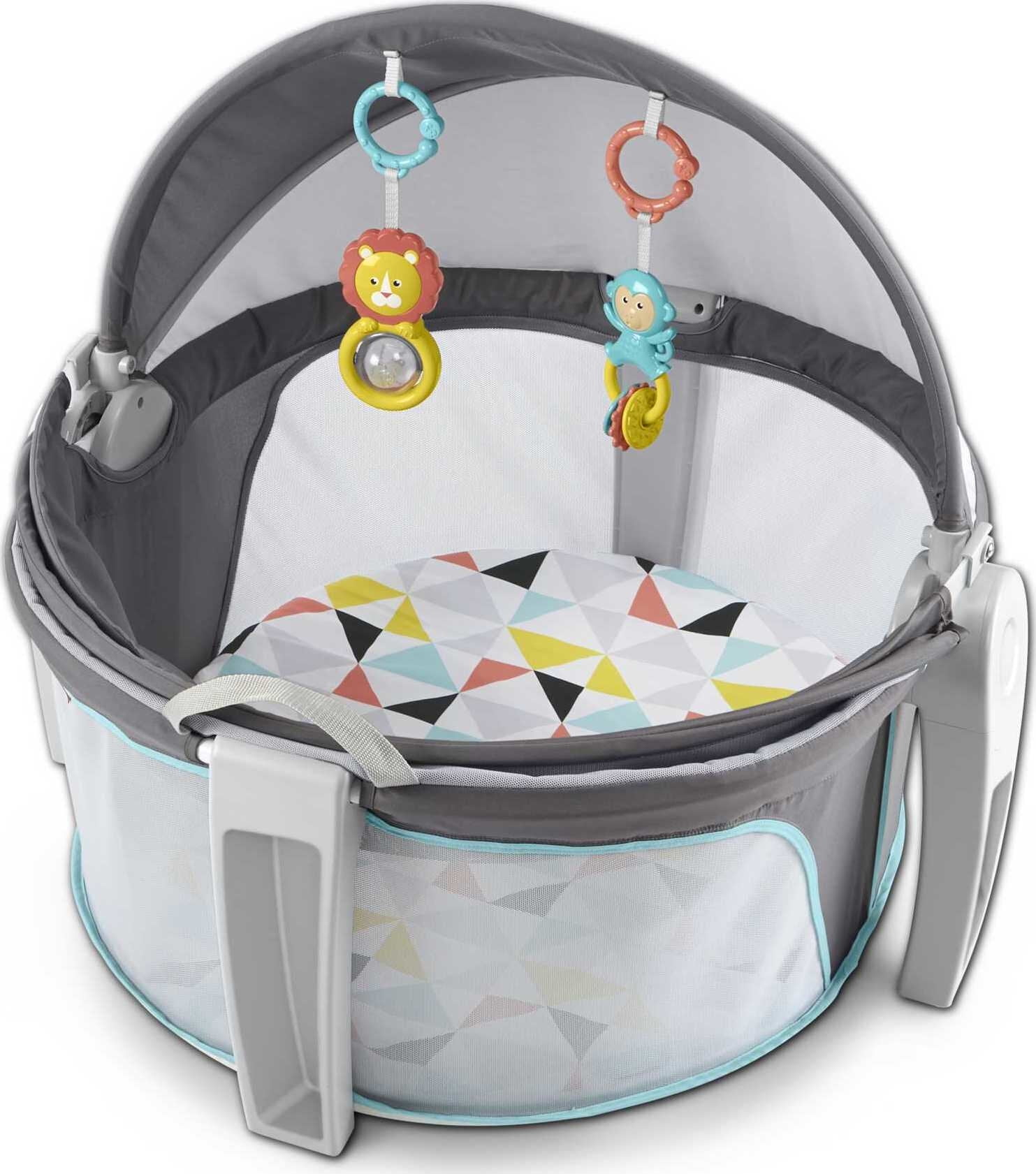 Fisher-Price Outdoor Baby Travel Dome, 2-in-1 Portable Bassinet