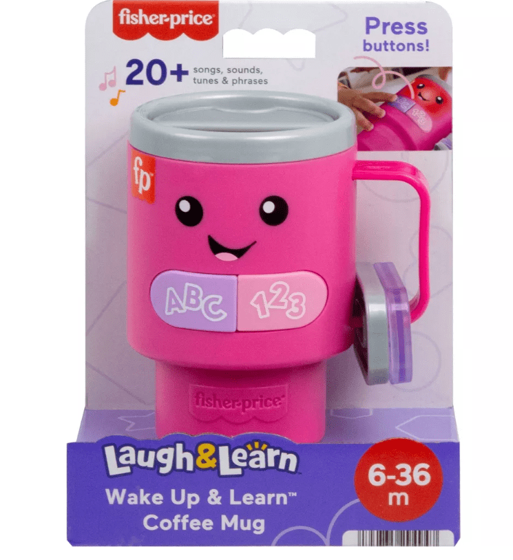 Fisher Price Laugh & Learn Wake Up & Learn Coffee Mug [Lights & Music, Pink]
