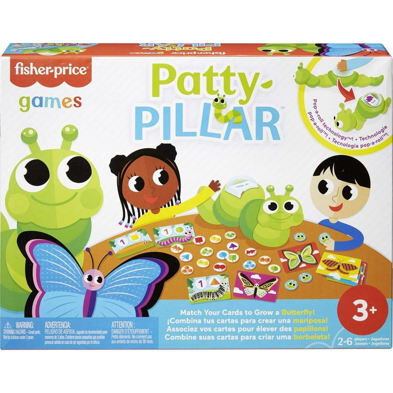 Fisher-Price Patty-Pillar Preschool Kids Game for Family Night, Match &  Learn Numbers 