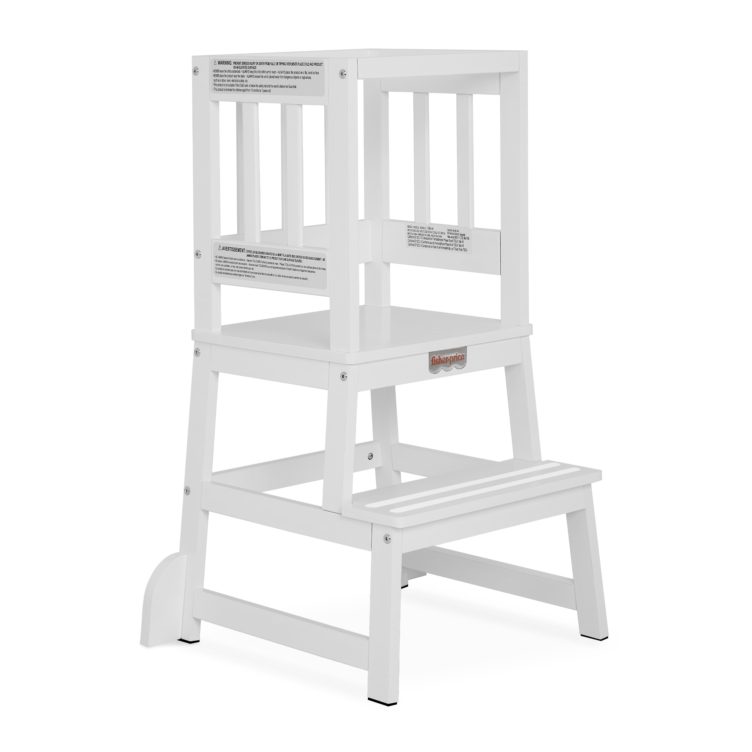 Fisher-Price Play Learn Laugh Step Stool by Dream On Me, White