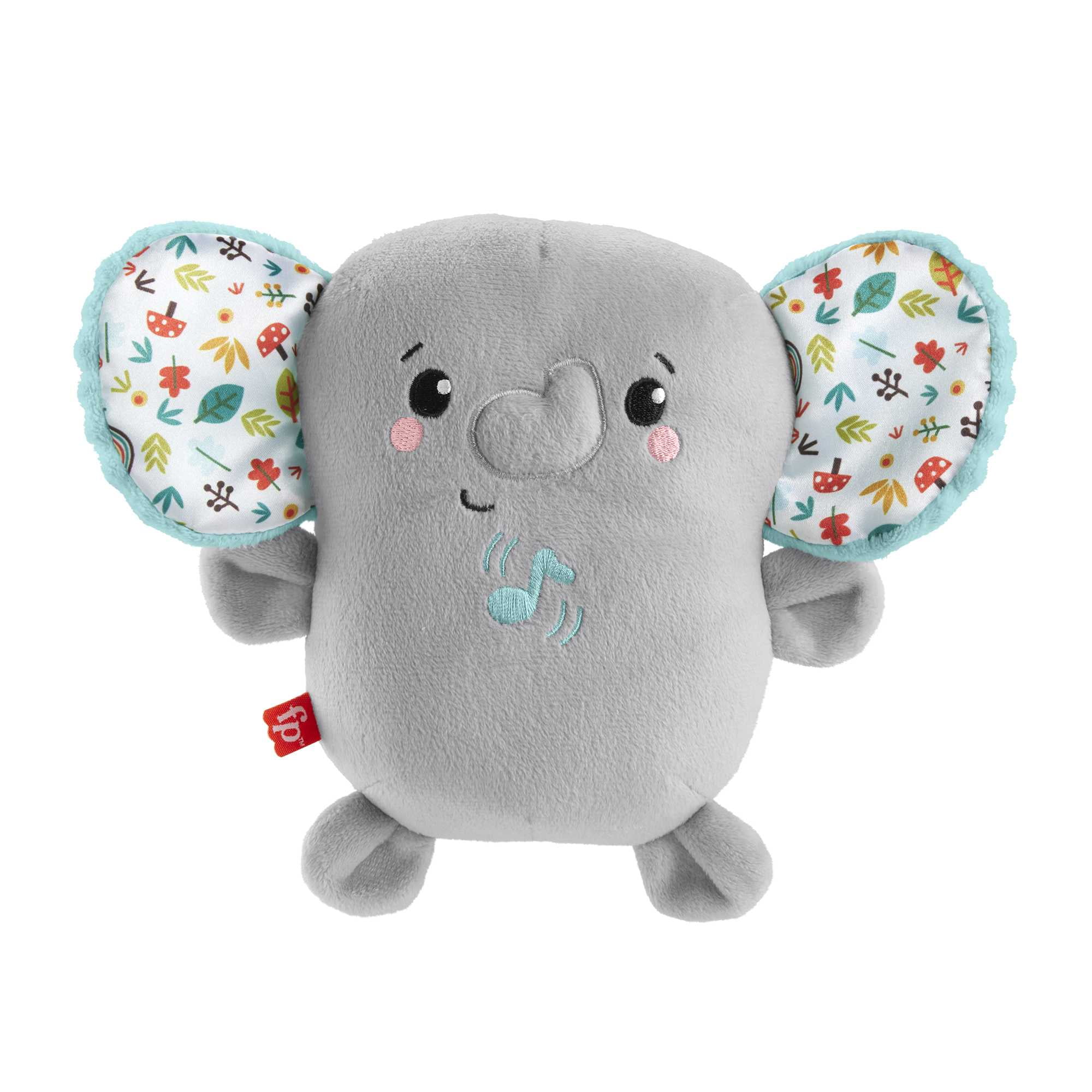 Fisher Price Plush Elephant Baby Toy Sound Machine with Vibrations Multicolor