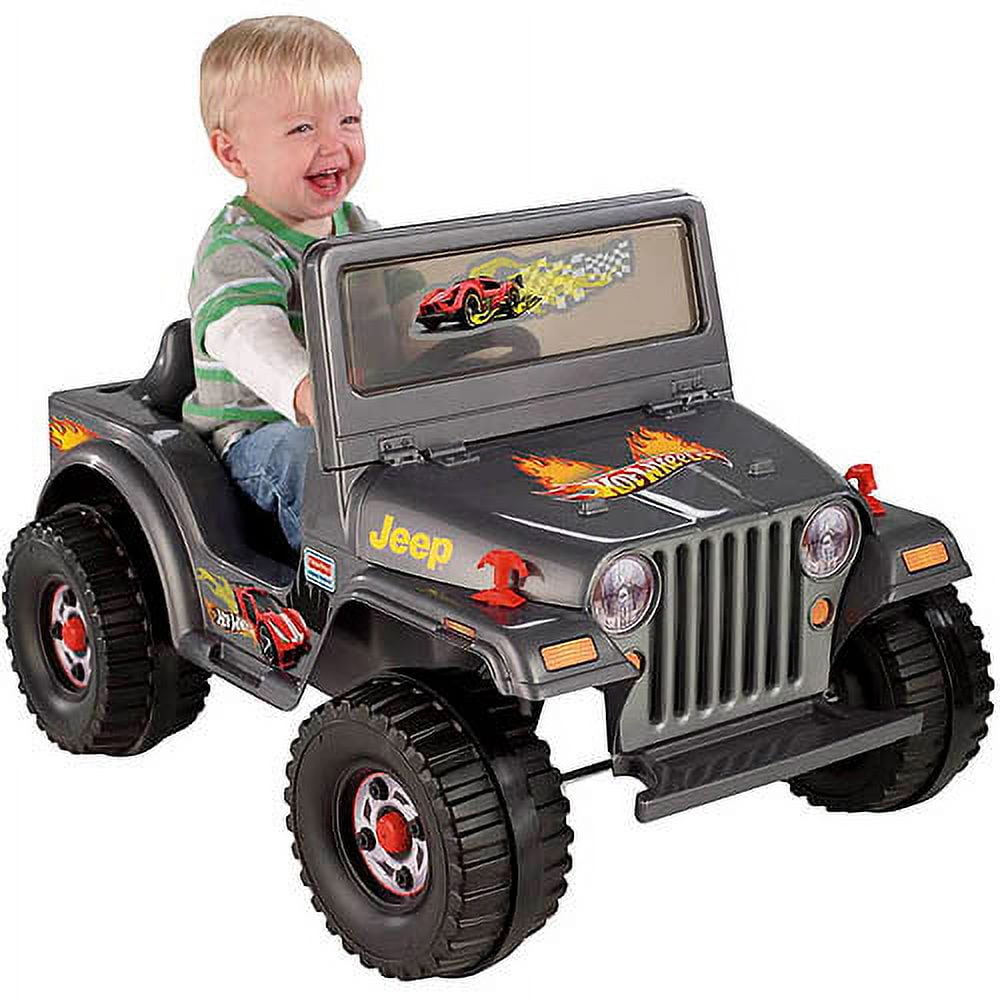 Fisher-Price Power Wheels Charcoal Hot Wheels Jeep 6-Volt Battery ...