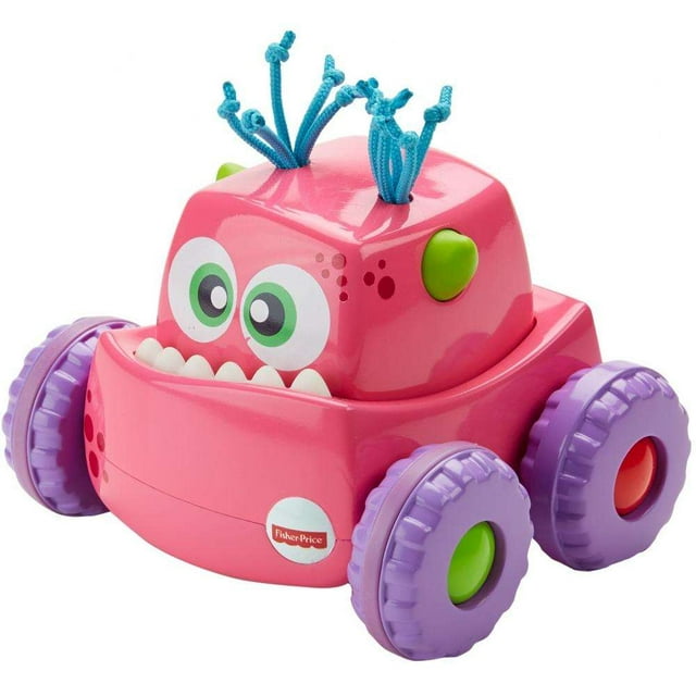 Fisher-Price Press 'N Go Monster Truck with Rolling Motion, Pink