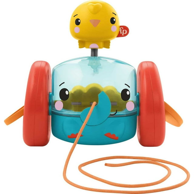 Fisher-Price Pull-Along Elephant Rattle Toy for Infants and Toddlers Ages 12+ Months