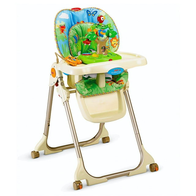 Fisher Price Rainforest Healthy Care High Chair with Dishwasher Safe Tray W3066