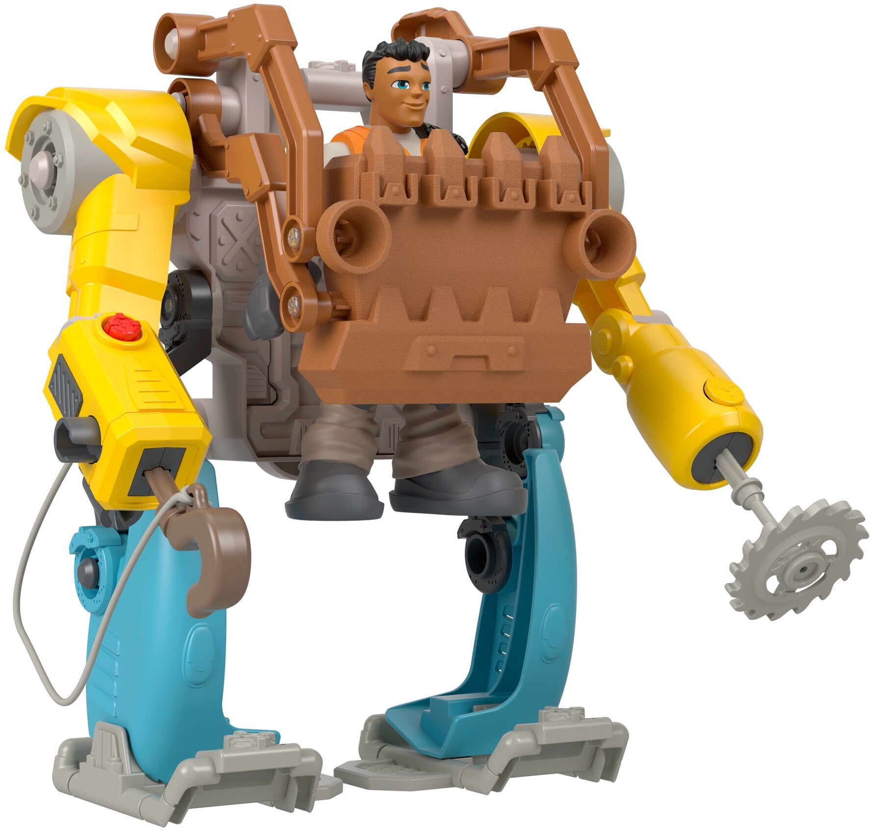 FisherPrice Rescue Heroes Carlos Kitbash Figure & M.A.N.N.I.E. Mech
