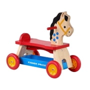 Dynacraft Retro Wooden Pony Ride-On Toy, Under-Seat Storage, Ages 18 Months to 3 Years, 1 Count