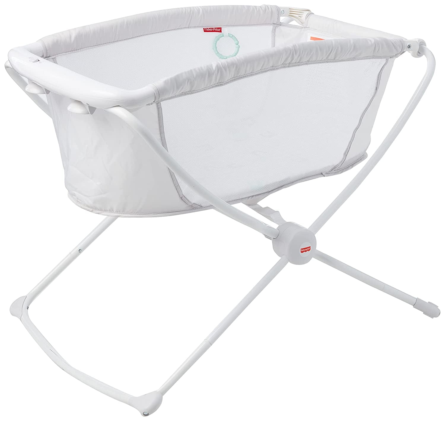 Fisher-Price Rock with Me Bassinet Color Scoops, Travel Baby Crib