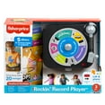 thumbnail image 1 of Fisher-Price Rockin&rsquo; Record Player Musical Toy with Turntable & 5 Records for Toddler Pretend Play, 1 of 5