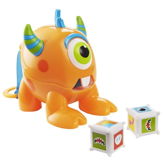 Fisher-Price Roll-a-Match Preschool Kids Game, Learn Matching & Memory with Monster Dice Roller.