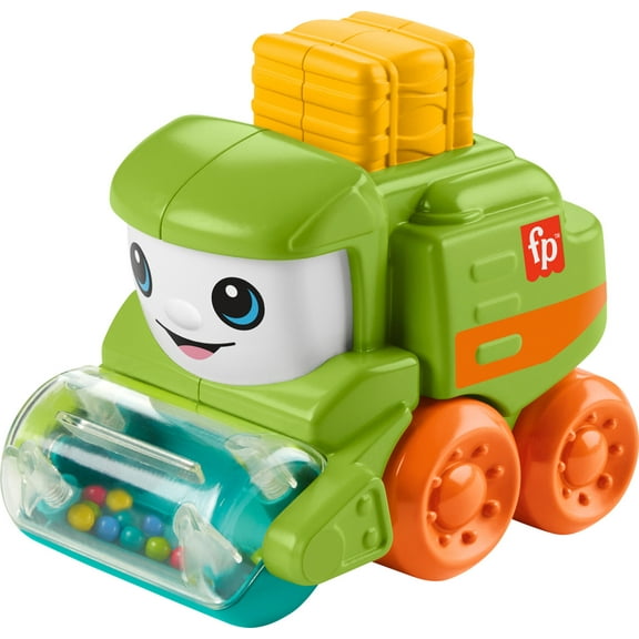 Fisher-Price Rollin' Tractor Push-Along Toy Vehicle for Infants with Fine Motor Activities