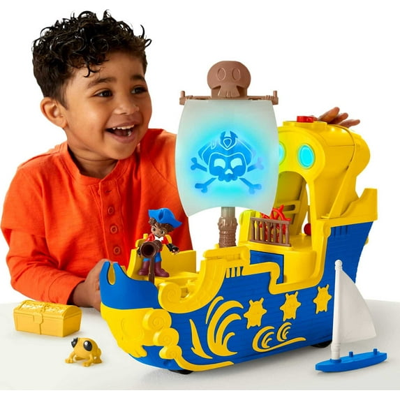 Fisher-Price Santiago of the Seas Pirate Ship El Bravo Playset with Lights & Sounds for Child 3Y+