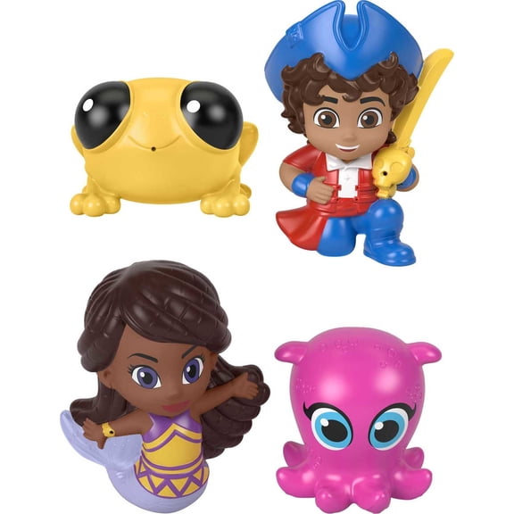 Fisher-Price Santiago of the Seas Pirate Bath Squirters, Set of 4 Toys for Preschool Kids