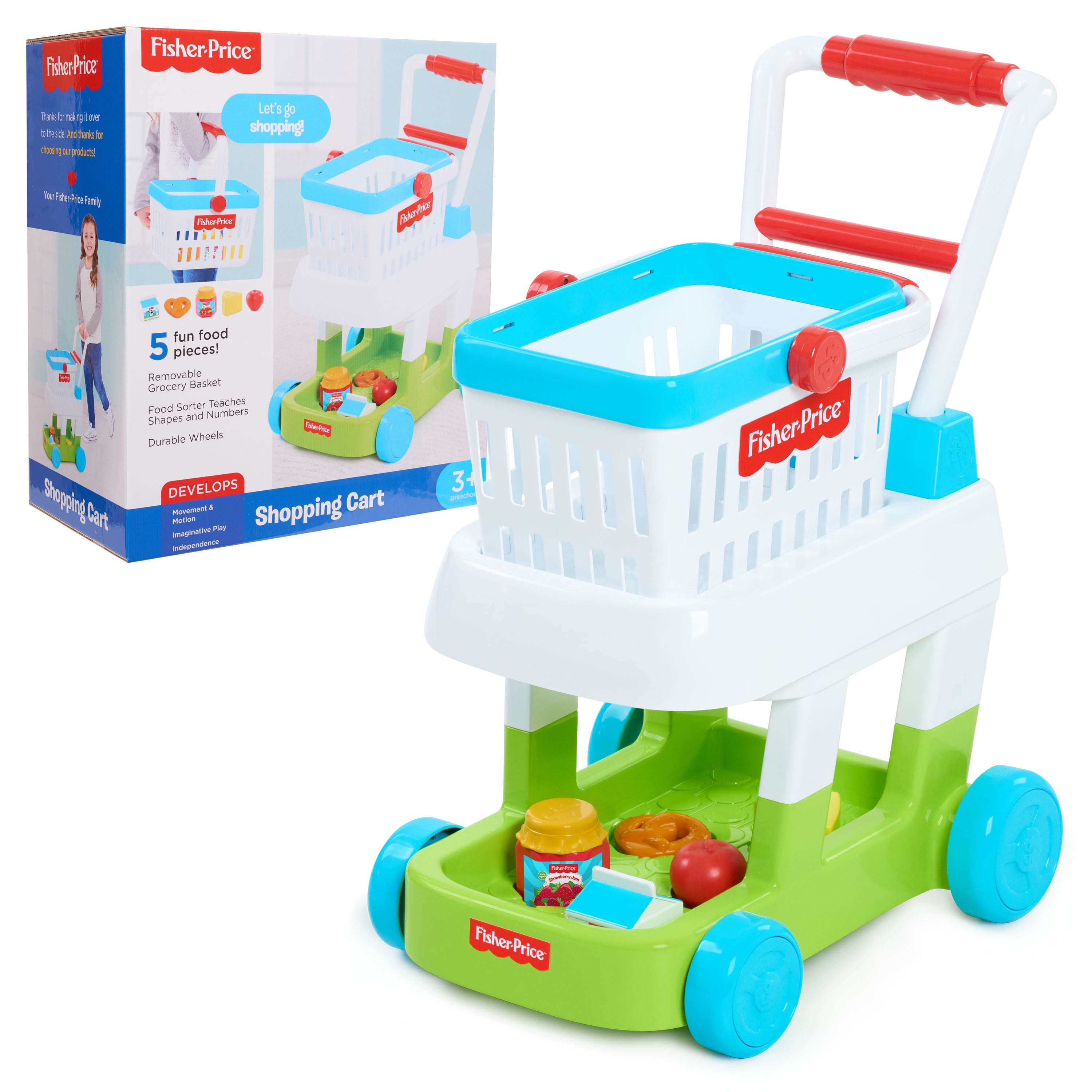 Fisher-Price Shopping Cart, Kids Toys for Ages 3 Up, Gifts and Presents