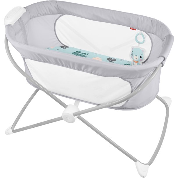 FisherPrice Soothing View Vibe Portable Baby Crib with Music