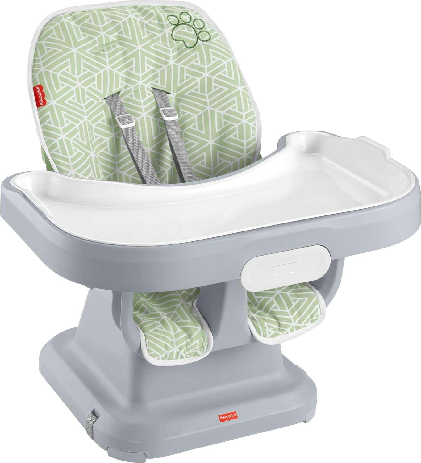 Fisher Price Spacesaver Simple Clean High Chair Baby to Toddler Portable Dining Seat with Tray Liner Puppy Perfection