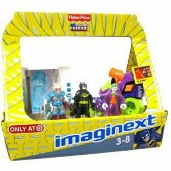 Fisher-Price Super Friends Action Figure Set with Mr. Freeze, Batman & Joker, Multicolor, 3 Pieces