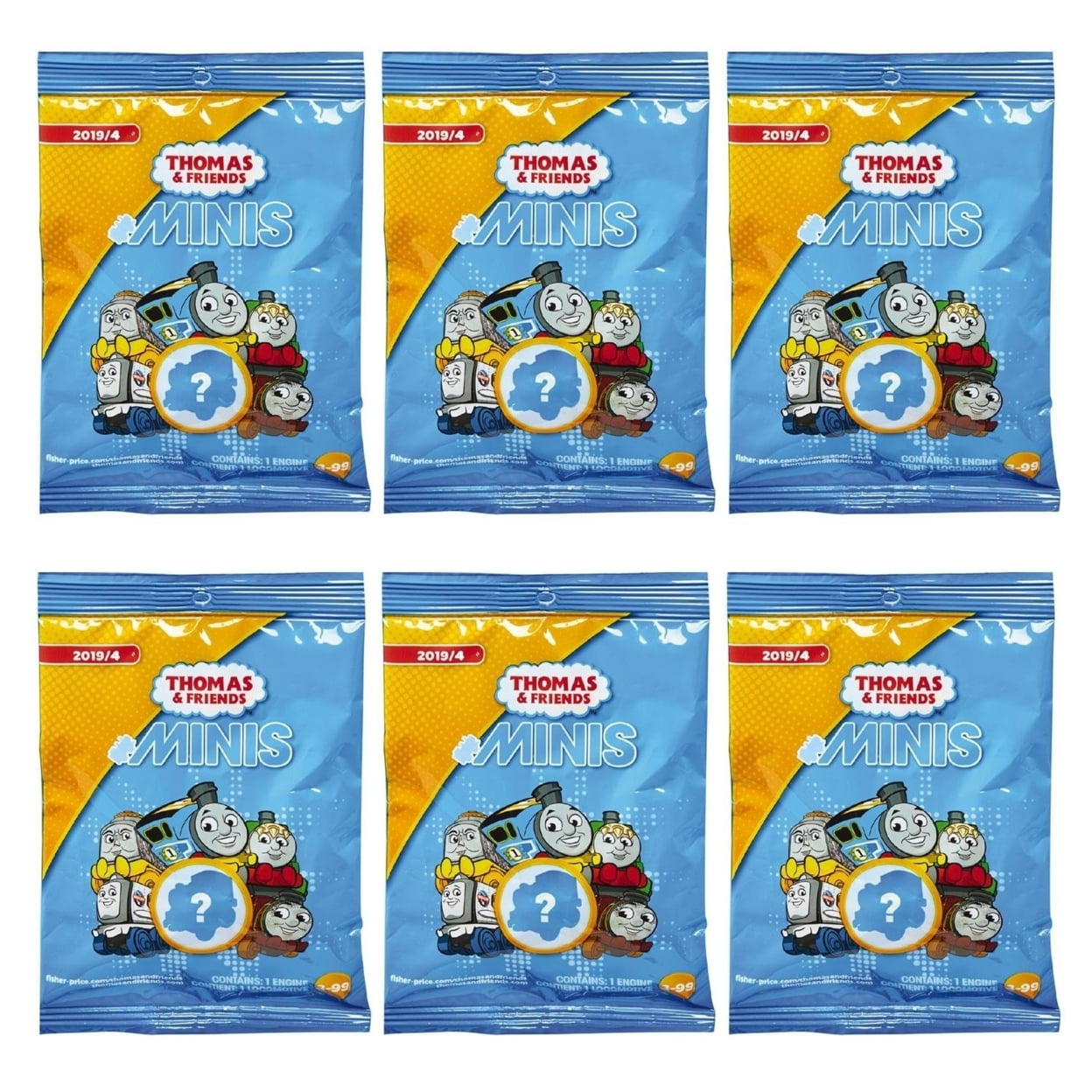 Fisher-Price Thomas and Friends Minis Train Engines, Plastic, 6 Count