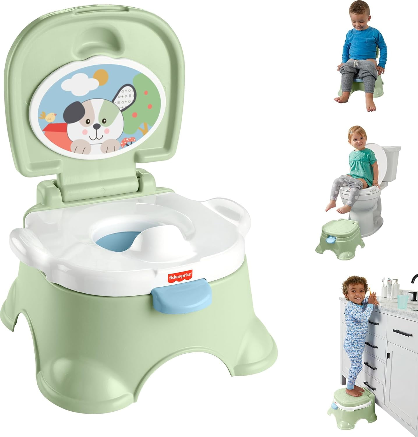 Fisher-Price Penguin Potty Training Seat - Cute Portable Toddler Toilet With Removable Bowl