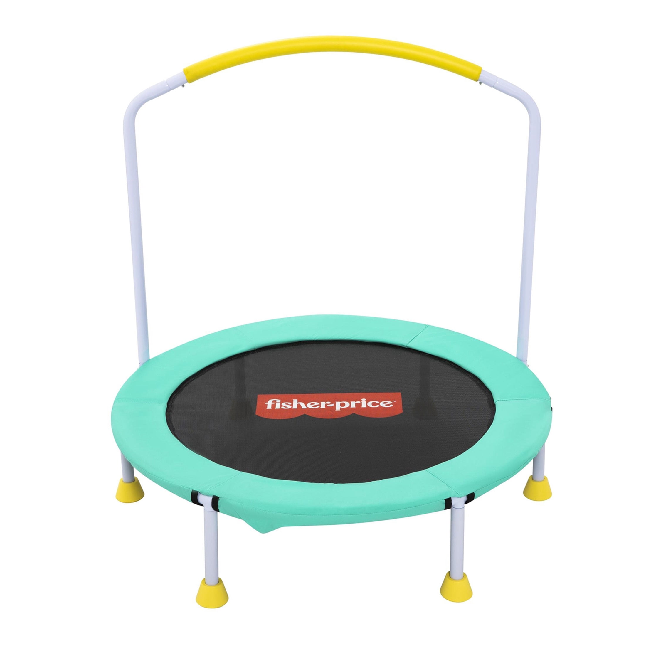 Fisher-Price WonderJump 3ft Indoor Mini Trampoline w/Handlebar for