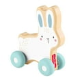 thumbnail image 1 of Fisher-Price Wooden Push-Along Bunny Toy Vehicle for Baby Crawling Play. 1 Wood Piece, 1 of 7