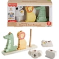 thumbnail interactive-video image 1 of Fisher-Price Wooden Stack & Sort Animals Stacking Toy for Development Play, Baby & Toddler 1Y+, 10 Pcs, 1 of 9