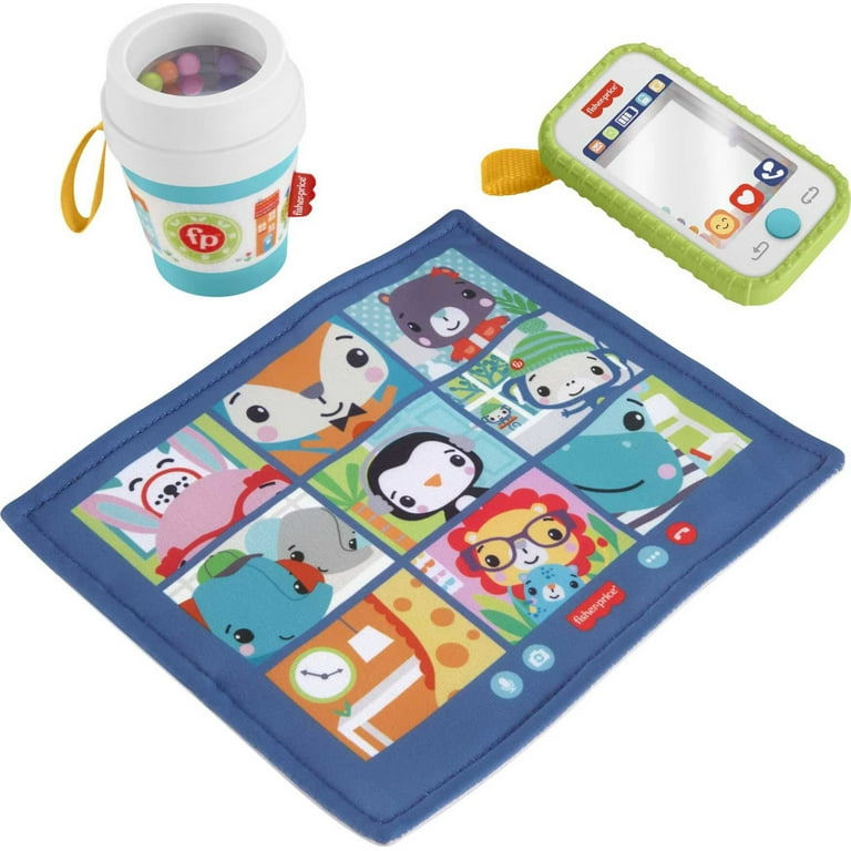 Fisher Price Work From Home Gift Set Take Along Sensory Toys Teether for Newborns