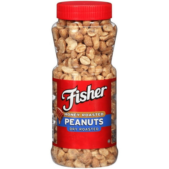 Fisher Snack Honey Roasted Peanuts, Golden Roast, 14 oz