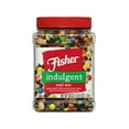 thumbnail image 1 of Fisher Snack Indulgent Trail Mix, 38 Ounces, Peanuts, Milk Chocolate Candies, Raisins, Milk Chocolate Drops, Peanut Butter Chips, 1 of 8