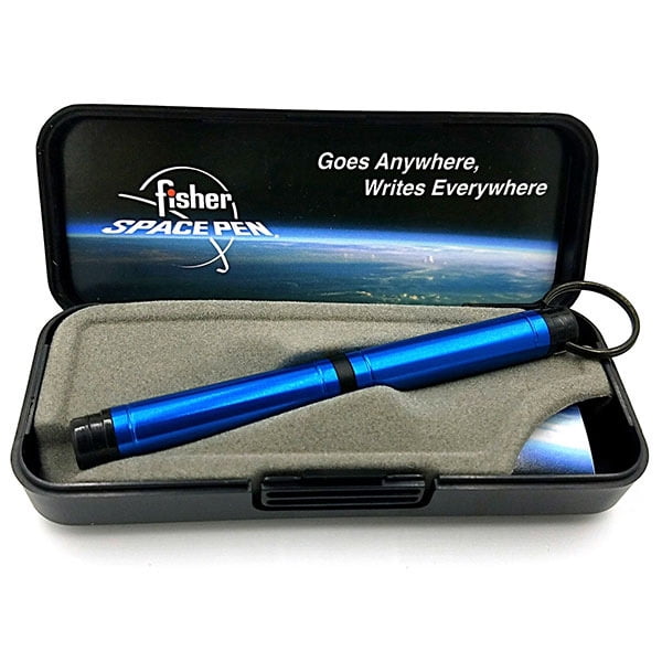 Fisher Space Backpacker Keyring Space Pen Anodized Aluminum, Blue