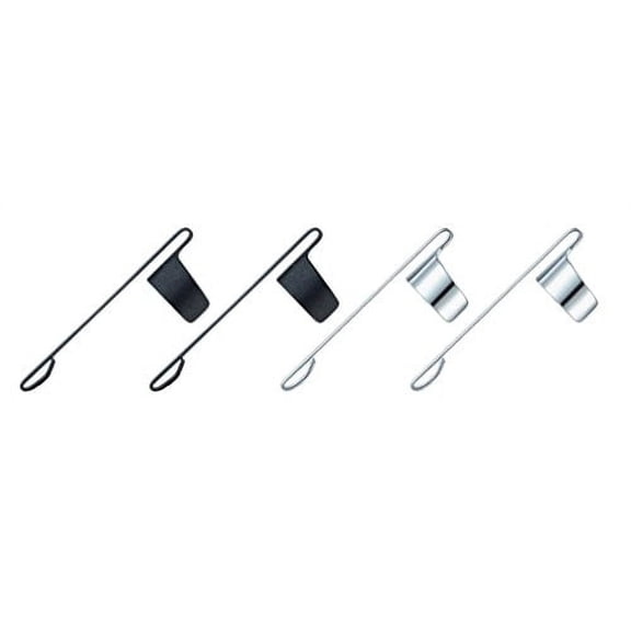 Fisher Space Clips for 400 Series Bullet Pens 2 Matte Black & 2 Chrome 4 Total