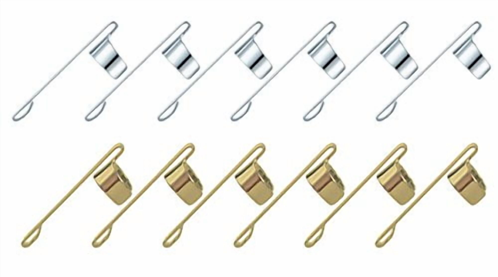 Fisher Space Clips for 400 Series Bullet Pens 6 Gold & 6 Chrome 12 Total