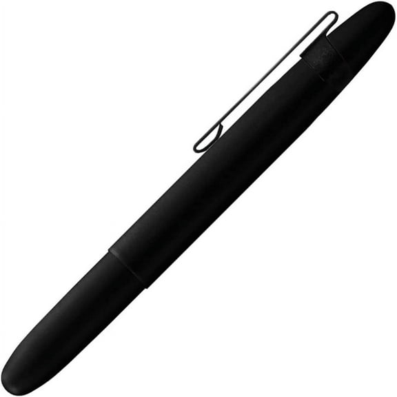 Fisher Space Pen Bullet Pen, Ballpoint, Brass, Matte Black, Black Ink, Pocket Clip