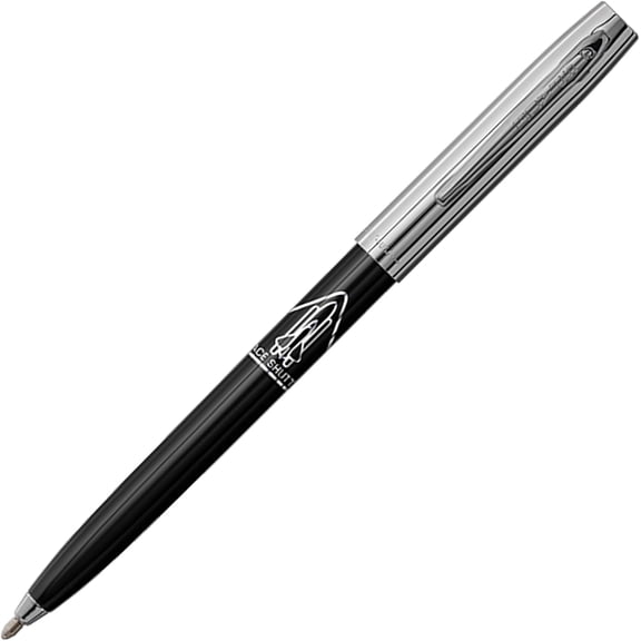 Space Pen Chrome Shuttle Imprint Cap-O-Matic Pen Pressurized Ballpoint Writes Upside Down and in Extreme Temperatures Black Ink Medium Point Pocket Clip Made the USA