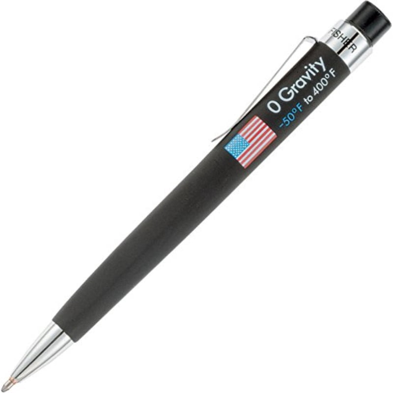 Fisher Space Pen, Zero Gravity Space Pen with U.S. Flag Imprint, Black Rubber Finish (ZG)