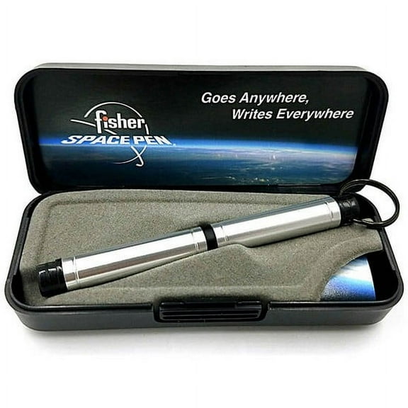 Fisher Space Pens BP Backpacker Pen Colored Aluminum w/Key Chain Silver