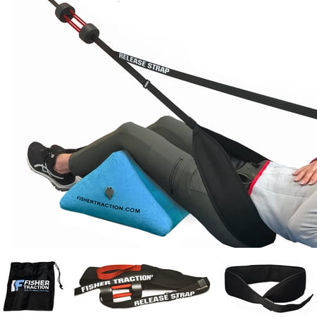 Fisher Traction® Back Discomfort & Discomfort Relief Device | for Pinched Nerves & Disc Bulges | Back Problem Relief | Mobile Spine Decompression & Lumbar Traction Device | Over 230 lbs Back Device
