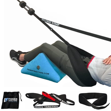 Fisher Traction® Back Discomfort & Discomfort Relief Device | for Pinched Nerves & Disc Bulges | Back Problem Relief | Mobile Spine Decompression & Lumbar Traction Device | Under 230 lbs Back Device
