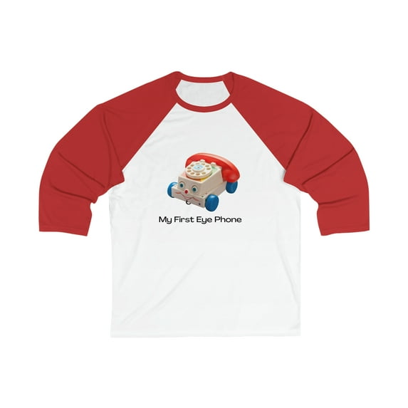 Fisher price chatter box phone inspired ,humor , funny vintage Raglan Tee
