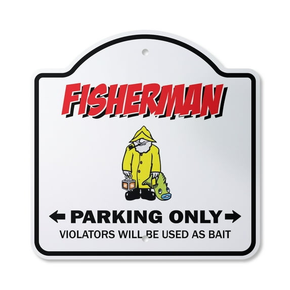 I'm The Fisherman 12" X 12" Sign | Indoor/Outdoor Plastic | SignMission Designer Motherly Fish Boat Fishing Rods Lure Novelty Gift Funny Joke Gag Road Garage