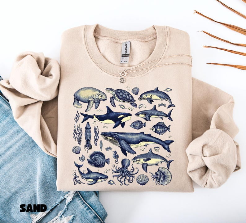 Fisherman Aesthetic Sweatshirt, NauticalInspired Fashion, Fisherman